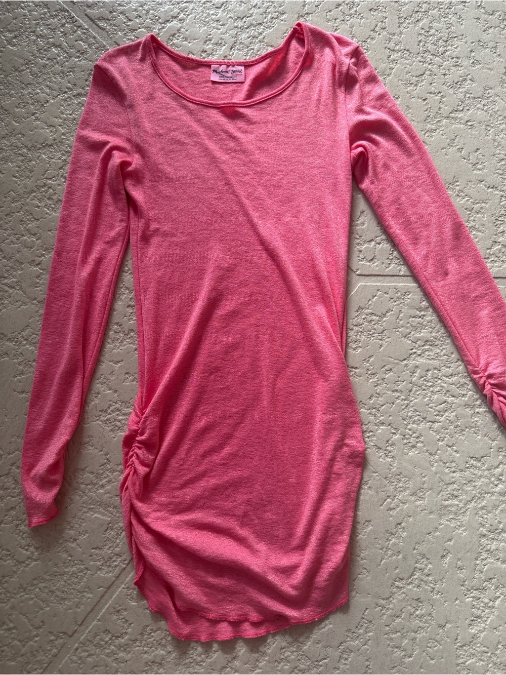 Michael Stars Pink Knit Long Sleeve Dress